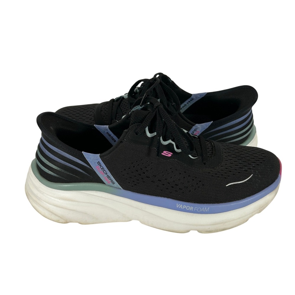 Skechers Slip-Ins Vapor Foam Black Multi Sneakers 150581 Womens 9.5